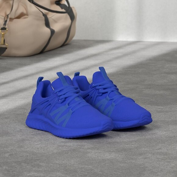 Women's Blue Slip On Lightweight Casual Walking Tennis Sneakers for Gym Shoes - Picture 2 of 6